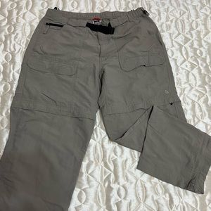 The North Face Hiking Pants Convertible Khaki Tan Mens Tan Khaki Beige Cargo